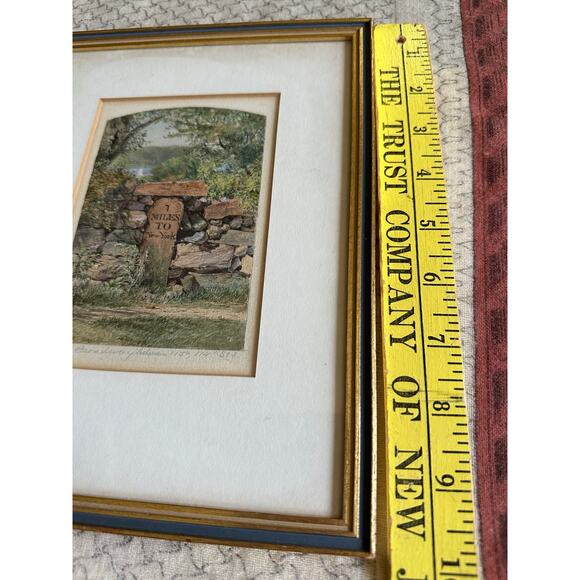 Vintage Italian Silver Framed Pictures set of 2 signed print accent wall art - Picture 10 of 16